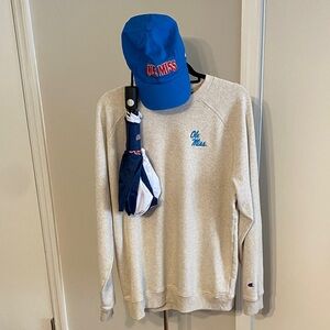 3 Item Bundle- Champion Men’s Sweatshirt, Umbrella and 47 Brand Hat